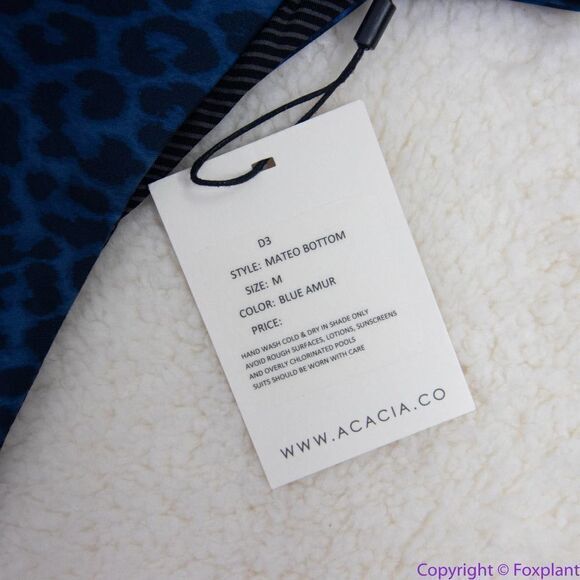 NEW Acacia Mateo bikini bottom‎ leopard animal print blue Amur, M - Picture 14 of 16